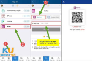 Sử dụng ví Momo điện tử để nạp tiền KU3933
